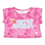 Pink Tie-Dye Birthday T-Shirt for Stuffed Animals - US 4678