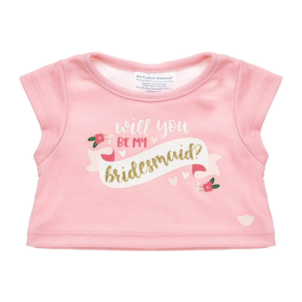 "Will You Be My Bridesmaid?" T-Shirt for Stuffed Animals | Build-A-Bear® - US 2148