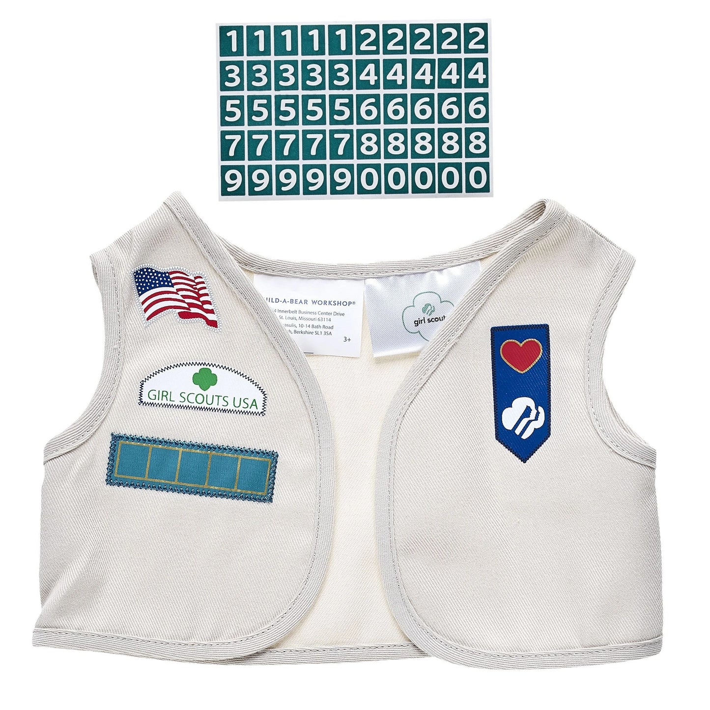 Girl Scout Cadette/Senior/Ambassador Uniform Vest for Stuffed Animals | Build-A-Bear® - US 2135