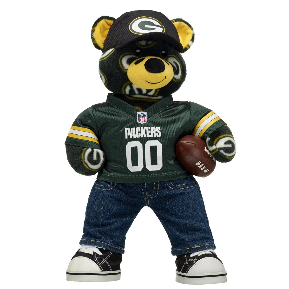 Green Bay Packers Fan Hat Teddy Bear Gift Set - US 6405