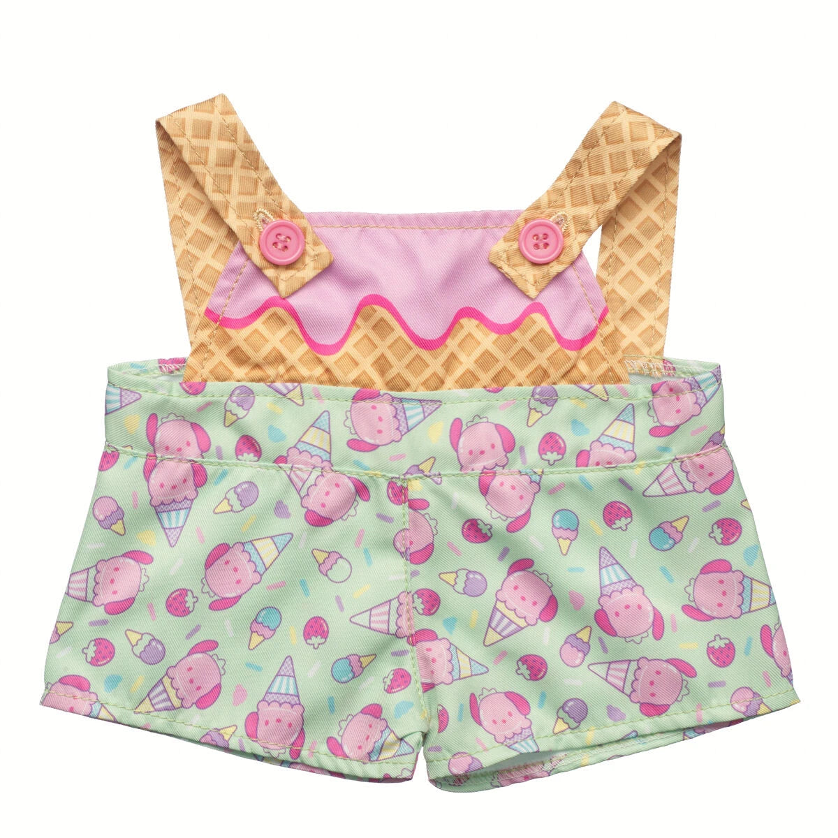 Sanrio Hello Kitty &amp; Friends Strawberry Ice Cream Pochacco Overalls | Build-A-Bear - US 7720