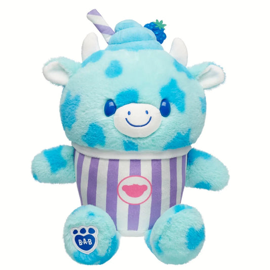Blue Raspberry Cow Slushie Plushie w/ Carrying Strap | BAB - US 4046