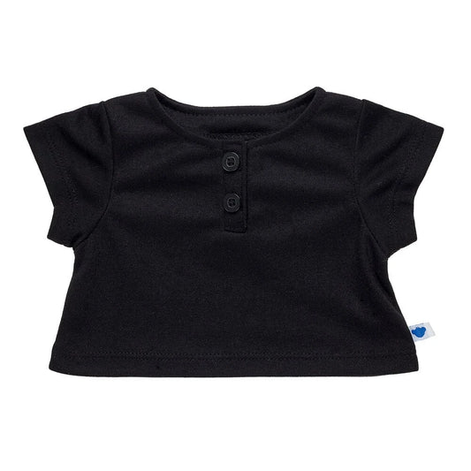 Black Henley T-Shirt for Stuffed Animals | Build-A-Bear® - US 6455