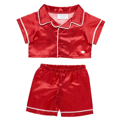 Timeless Teddy Bear Red Satin Pajama Gift Set| Build-A-Bear® - US 1096