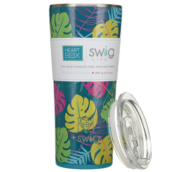 22 oz. Swig Life Palm Leaf Insulated Tumbler | Build-A-Bear® - US 4155