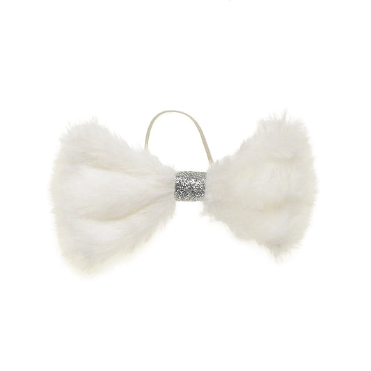 Fuzzy White Bow for Stuffed Animals | Build-A-Bear Workshop® - US 5306